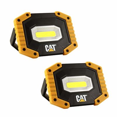 CAT luces de trabajo CT5002PK CAT super brillante, portátil compacto LED proyectos de interior y al aire libre camping coche trabajo sitio iluminación (paquete de 2 Luces)