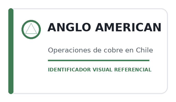 Identificador visual referencial de Anglo American Chile