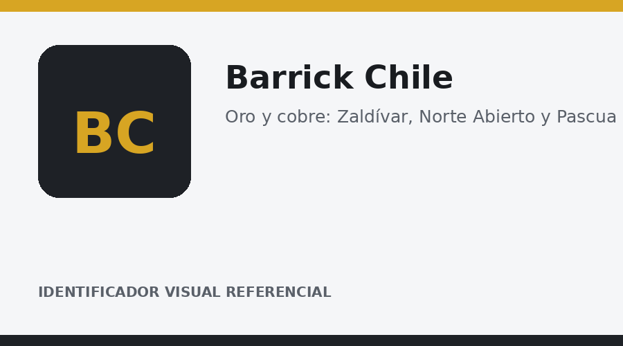 Identificador visual referencial de Barrick Chile