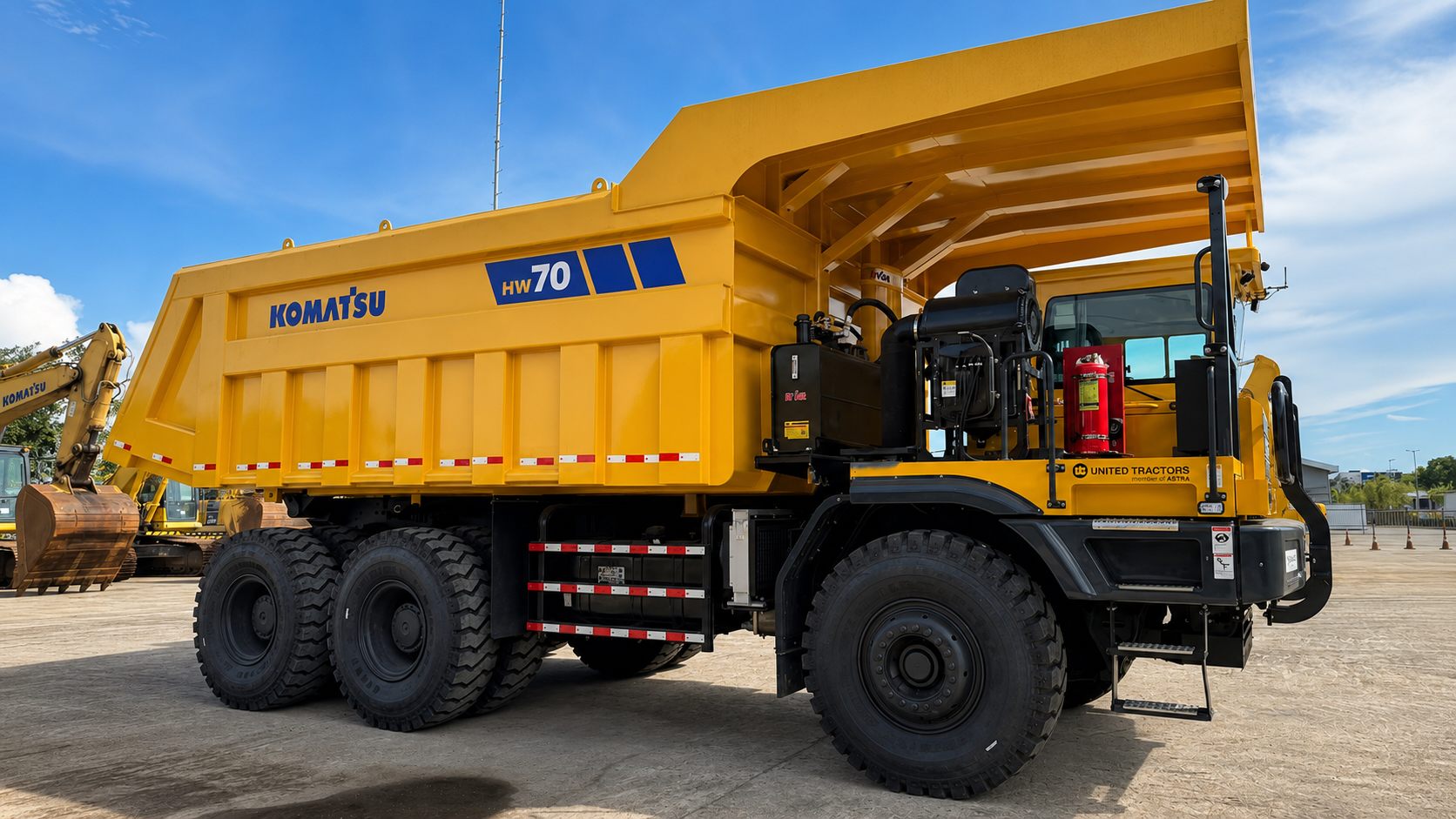 Camión minero Komatsu HW70 de 70 toneladas presentado en Indonesia