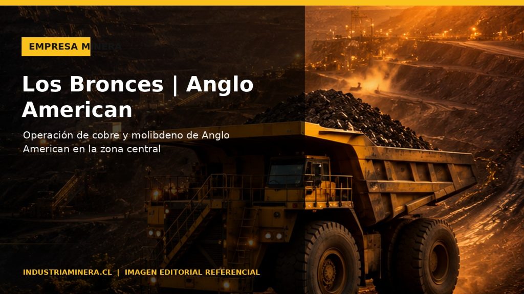 Operación minera en Chile, imagen referencial para la ficha Los Bronces | Anglo American