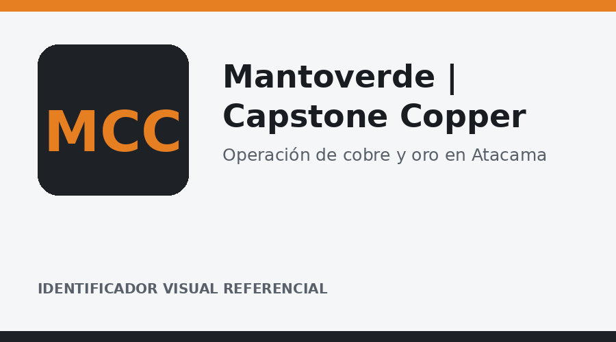 Identificador visual referencial de Mantoverde | Capstone Copper