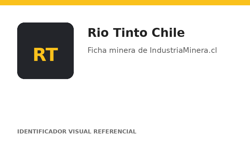 Identificador visual referencial de Rio Tinto Chile