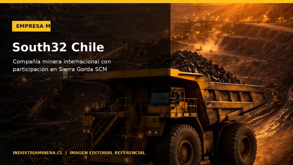 Operación minera en Chile, imagen referencial para la ficha South32 Chile