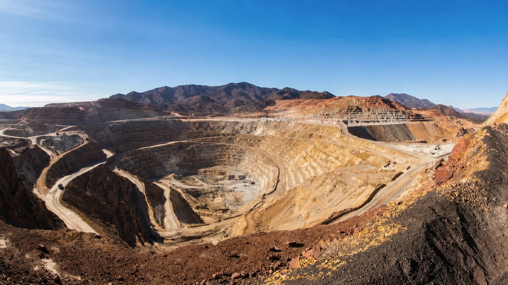 Vista panorámica del proyecto minero Tía María de Southern Copper en Arequipa, Perú