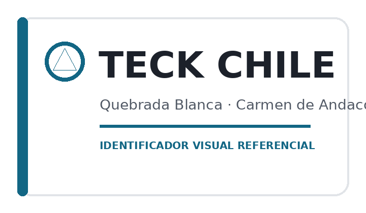 Identificador visual referencial de Teck Chile