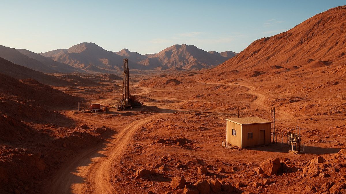 Proyecto de exploración de cobalto y cobre en el paisaje desértico de la Región de Atacama, Chile