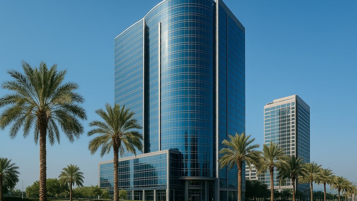 Imagen referencial generada mediante IA de una operación minera en Emiratos Árabes Unidos relacionada con oficina en Dubái
