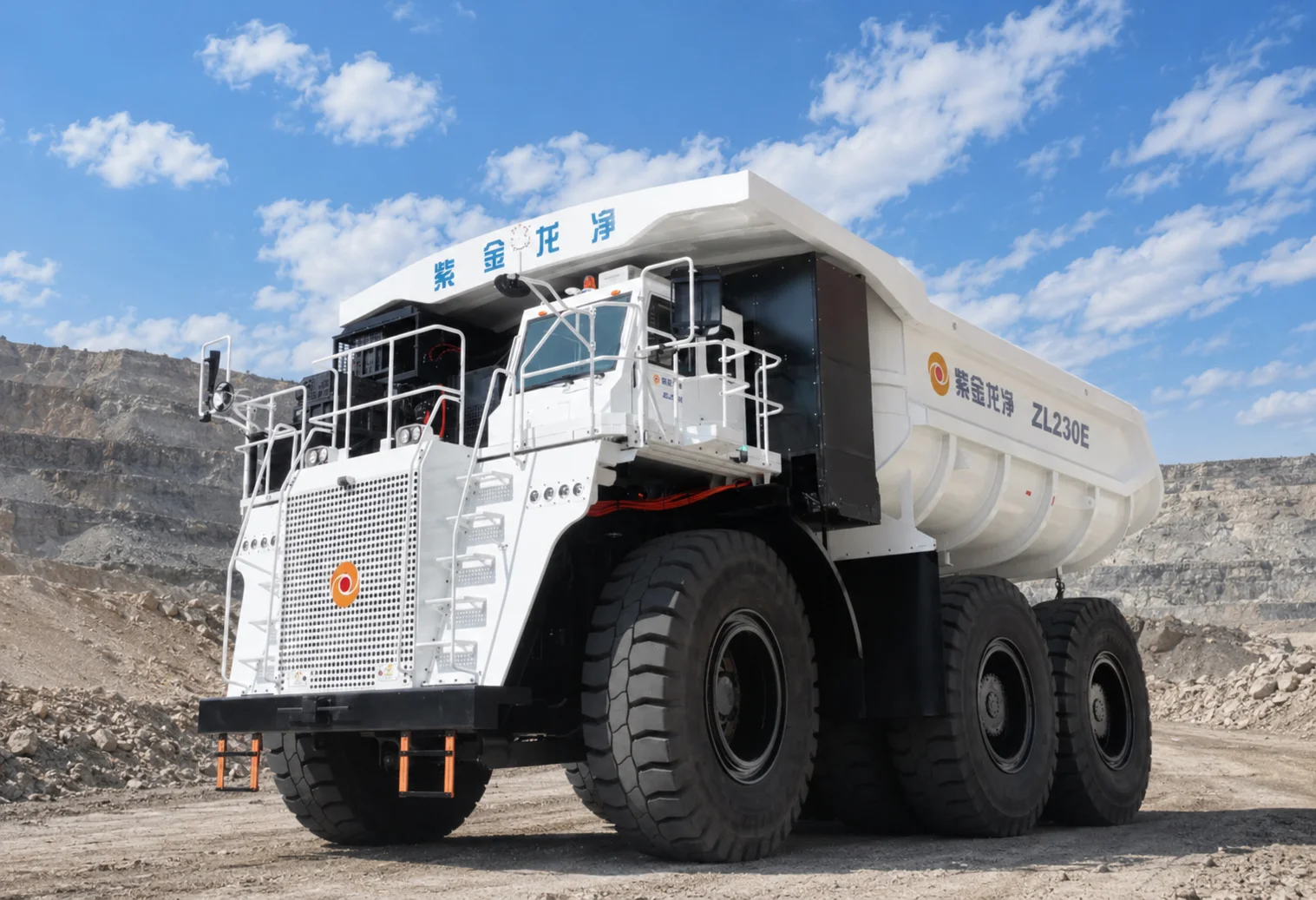 Camión minero eléctrico Zijin Longking ZL230E de 230 toneladas