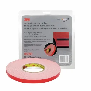 3M 06380 Cinta Doble Contacto, Blanca, 1,52 mm, 1/2 in x 20 yd, 12 por caja