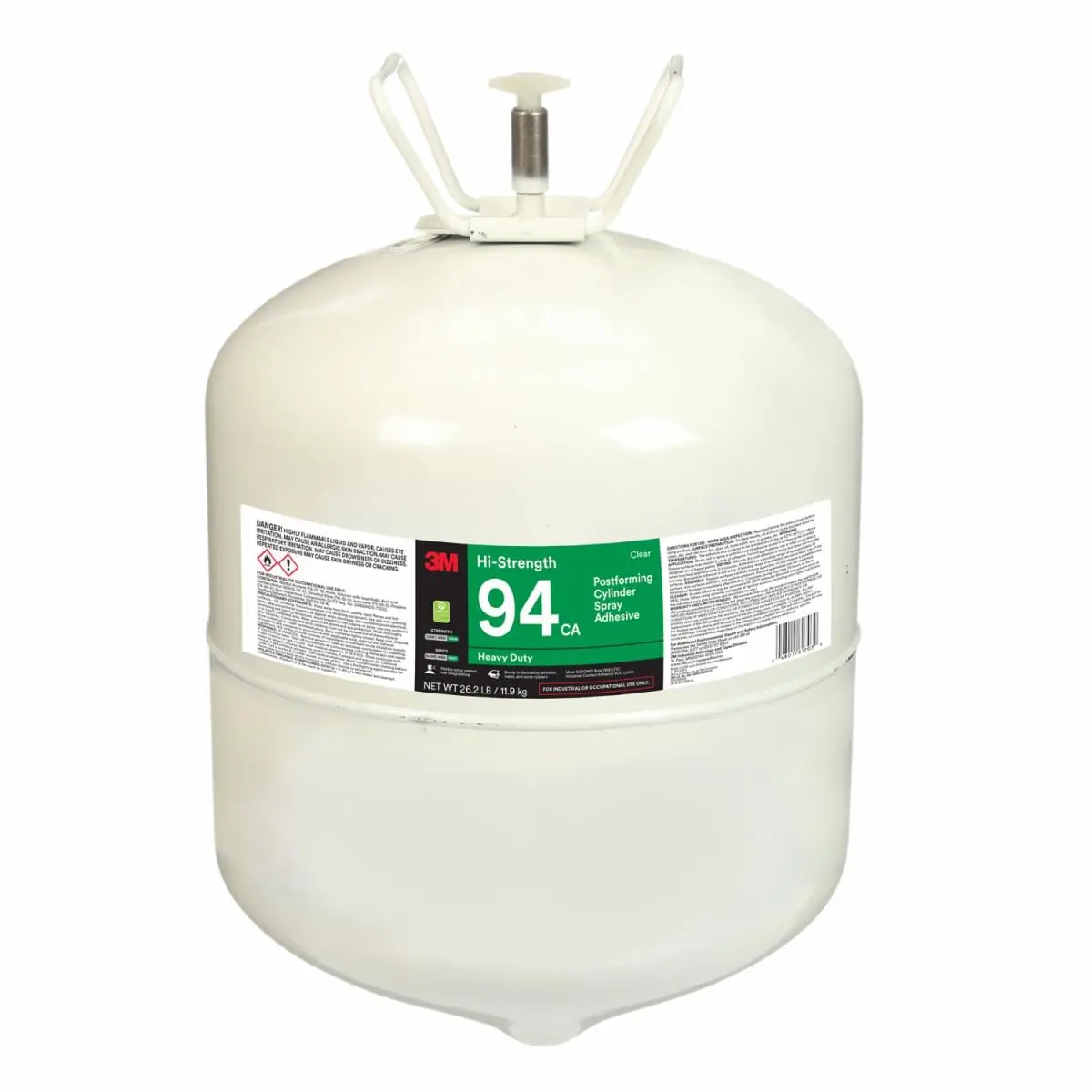 3M Adhesivo Aerosol Cilíndrico Postformado de Alta Resistencia 94 CA, Transparente, Cilindro Largo (Net Wt 26.2 lb), 1/Caja