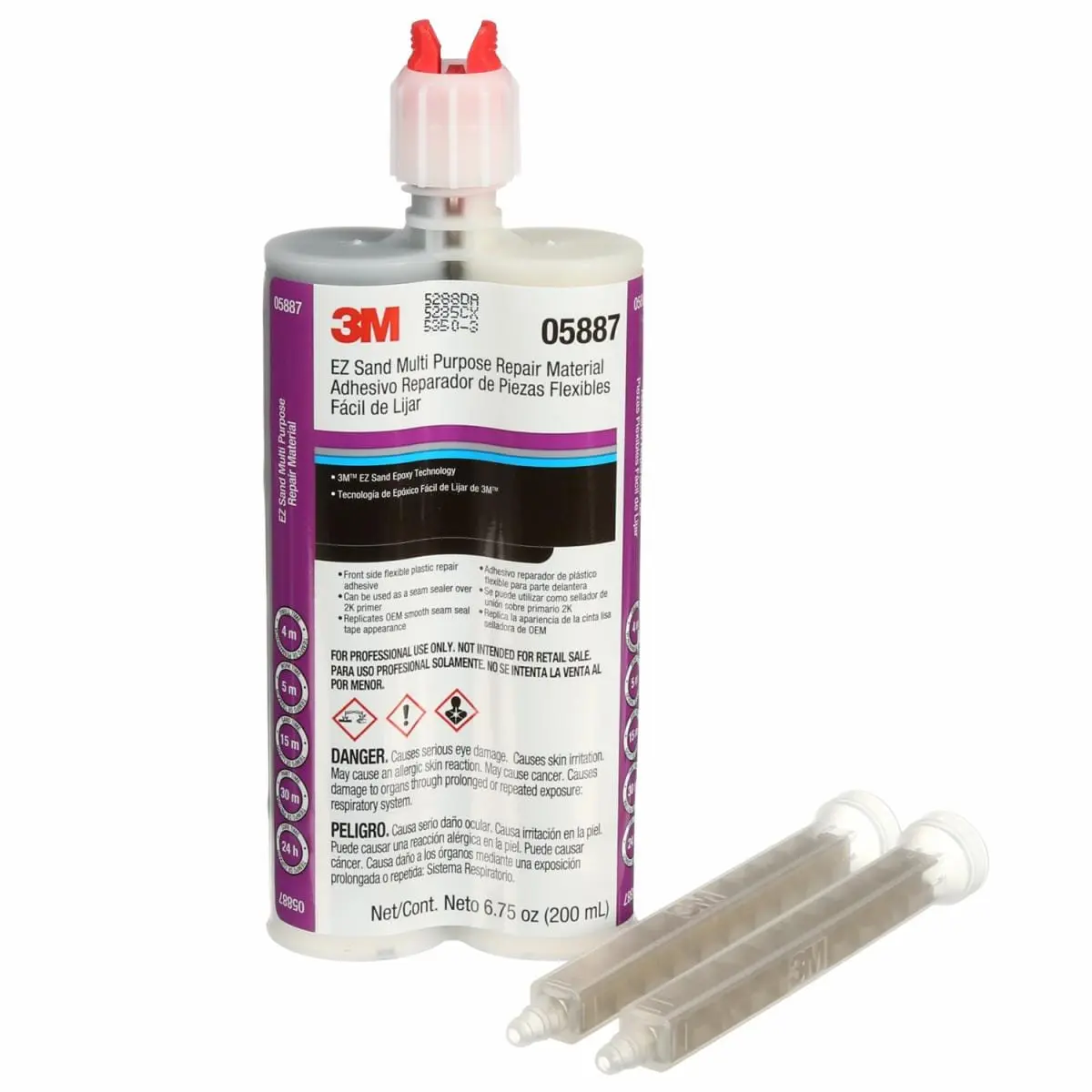 Adhesivo partes flexibles EZ Sand 3M Automix, 05887, cartucho de 200 ml, 6 por caja