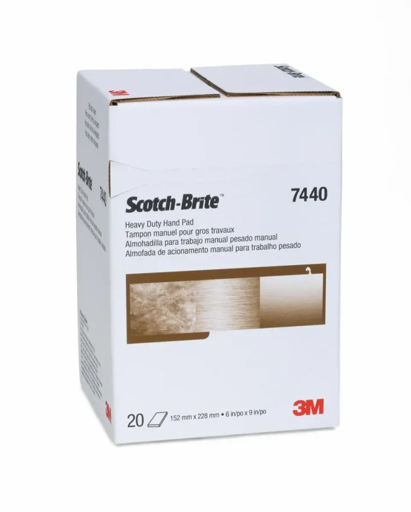 Almohadilla de Mano de Uso Pesado Scotch-Brite™ 7440, 6” x 9”, 20 almohadillas por caja, 2 cajas por paquete