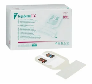 Apósito Transparente con Borde IV 3M Tegaderm 1610, 5 cm x 5.7 cm, 4/Caja