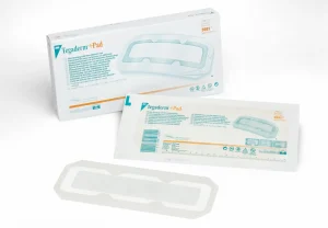 Apósitos Transparentes Adhesivos con Almohadilla Absorbente no Adherente 3M Tegaderm 3591, 9 cm x 25 cm, 4/Caja