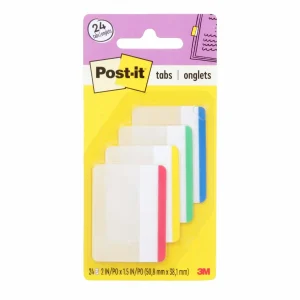 Banderitas Rígidas Post-it, para Archivar, Colores Surtidos, 50.8 mm x 38 mm, 24 Paquetes/Caja