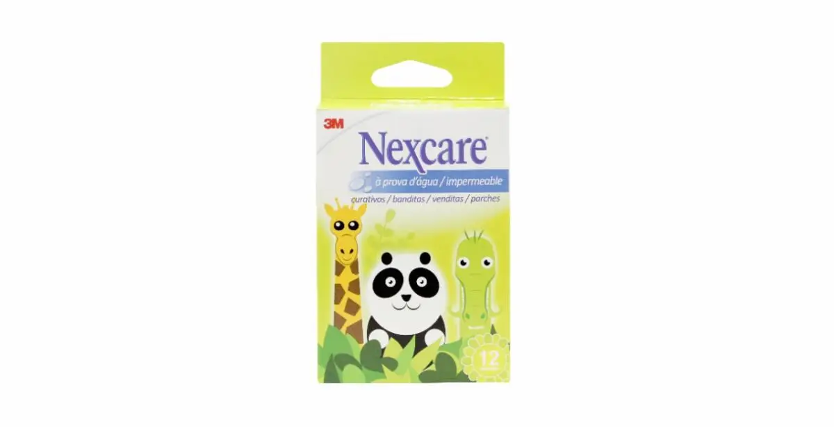 Banditas Impermeables Nexcare, Colección Animales, Un Tamaño, 12/Caja