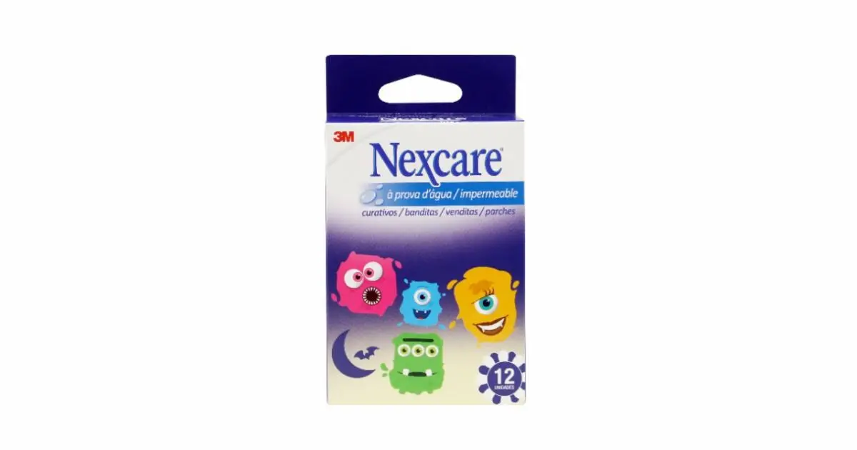 Banditas Impermeables Nexcare, Colección Monstruos, Un Tamaño, 12/Caja