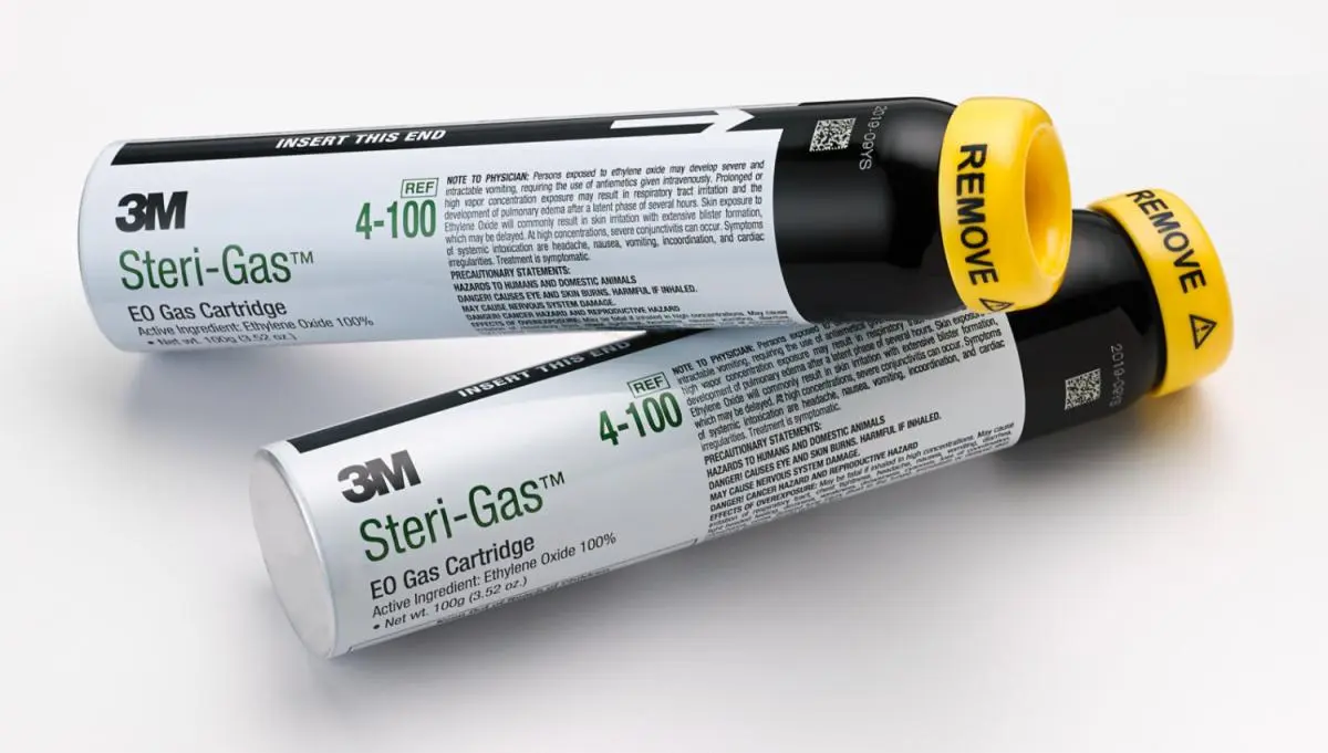 Cartuchos de Gas OE 3M Steri-Gas, 4-100, 12/Paquete, 1 Paquete/Caja