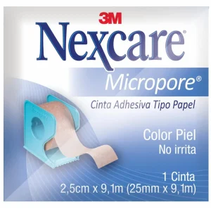 Cinta Adhesiva Nexcare Micropore, Beige, 12 mm x 9.1 m