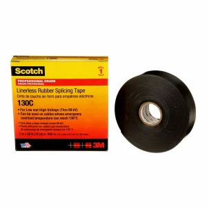 Cinta Aislante de Hule Autofusionable 3M Scotch 130C, Sin revestimiento, 19 mm x 9.2 m