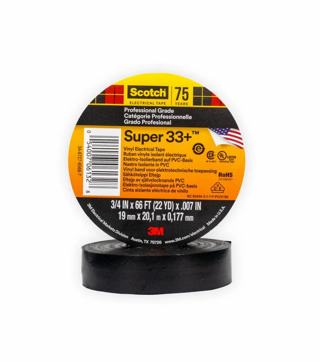 Cinta Aislante 3M Scotch Super 33+, 19 mm x 20 m
