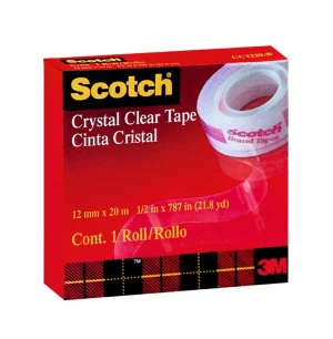 Cinta Cristal Scotch, CC1220, 12 mm x 20 m, 1 Rollo