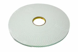 3M Cinta Doble Faz de Espuma de Poliuretano 4004, blanca, 76 mm x 16 M, 6 rollos por caja