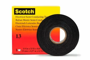 Cinta Eléctrica Semiconductora 3M Scotch 13, 19 mm x 4,5 m