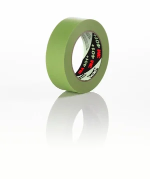 Cinta de enmascaramiento verde de alto rendimiento 3M 401+, 24 mm x 55 m, 0,17 mm (6,7 mil), 24 rollos/empaque