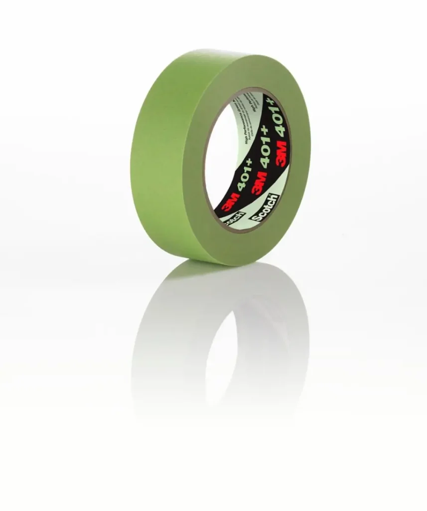 Cinta de enmascaramiento verde de alto rendimiento 3M™ 401+, 24 mm x 55 m, 0,17 mm (6,7 mil), 24 rollos/empaque