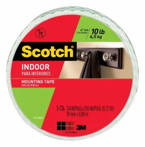 Cinta de Montaje Doble Faz Scotch-Mount para Interiores, 19 mm x 8,9 m