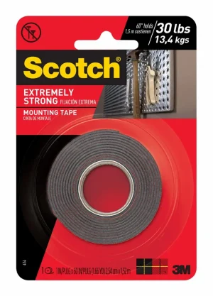 Cinta de Montaje Doble Faz Scotch-Mount Extrema, 2,5 cm x 1,5 m