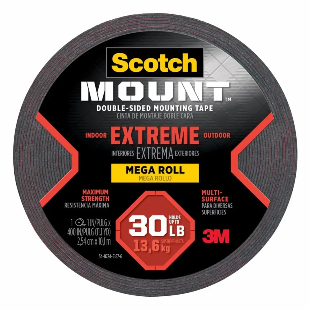 Cinta de Montaje Doble Faz Scotch-Mount™ Extrema, Mega Rollo, 2.54 cm x 10.1 m
