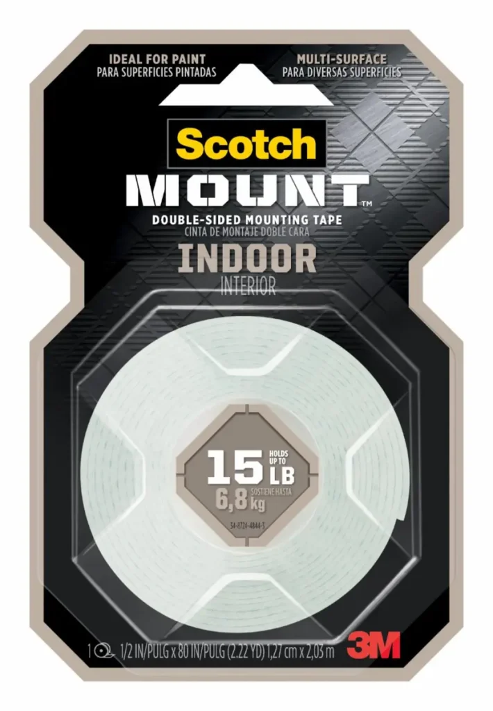 Cinta de Montaje Doble Faz Scotch-Mount™ para Interiores, 1.27 cm x 2.03 m