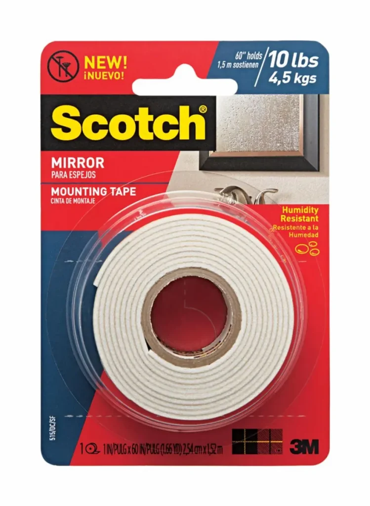 Cinta de Montaje Scotch® para Espejos, 2,5 cm x 1,5 metros