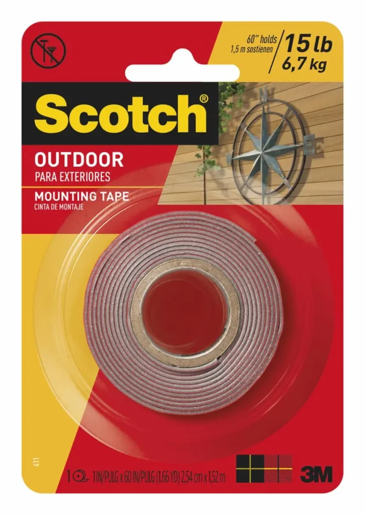 Cinta de Montaje Scotch® para Exteriores, 2,5 cm x 1,5 metros