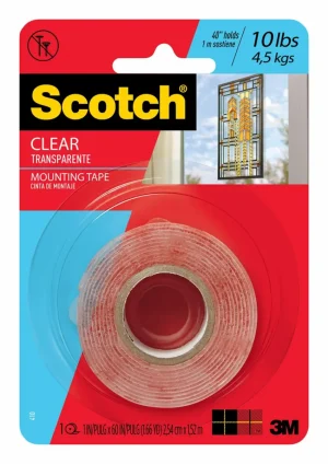 Cinta de Montaje Scotch Transparente, 2,5 cm x 1,5 metros