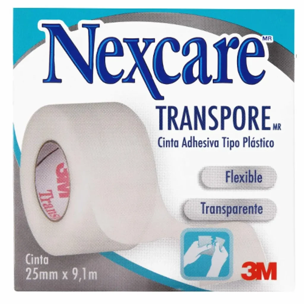 Cinta Nexcare™ Transpore™, 25 mm x 9.1 m