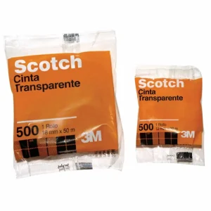 Cinta Transparente Scotch, Flow-Pack Wrap, 18 mm x 50 m