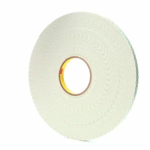3M Cinta de Uretano Espuma de Doble Capa 4026, Natural, 1/2 " x 36 yardas, 62 mil, 18 rollos por caja