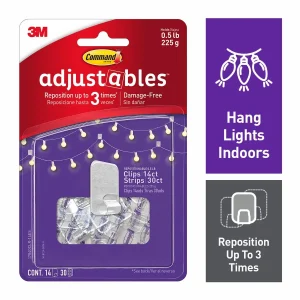 Clips Reposicionales Command Ajustables, 14 Clips, 30 Tiras
