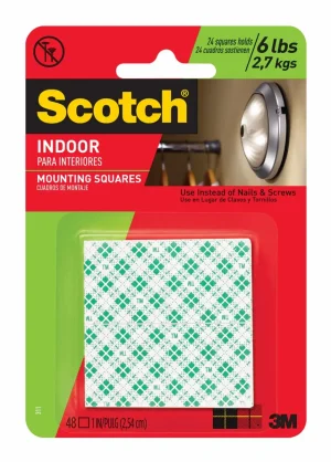 Cuadros de Montaje Scotch para Interiores, 2,5 cm x 2,5 cm