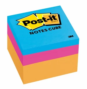 Cubo de Notas Adhesivas Post-it, Neón, 47.6 mm x 47.6 mm, 400 Hojas/Cubo