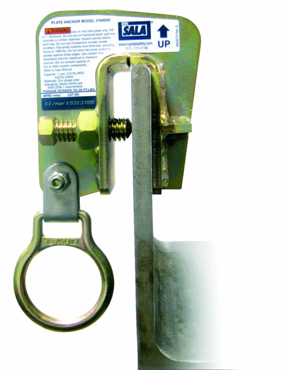 3M DBI-SALA Anclaje Para Placa De Acero 2104550, Plata, 1 por caja