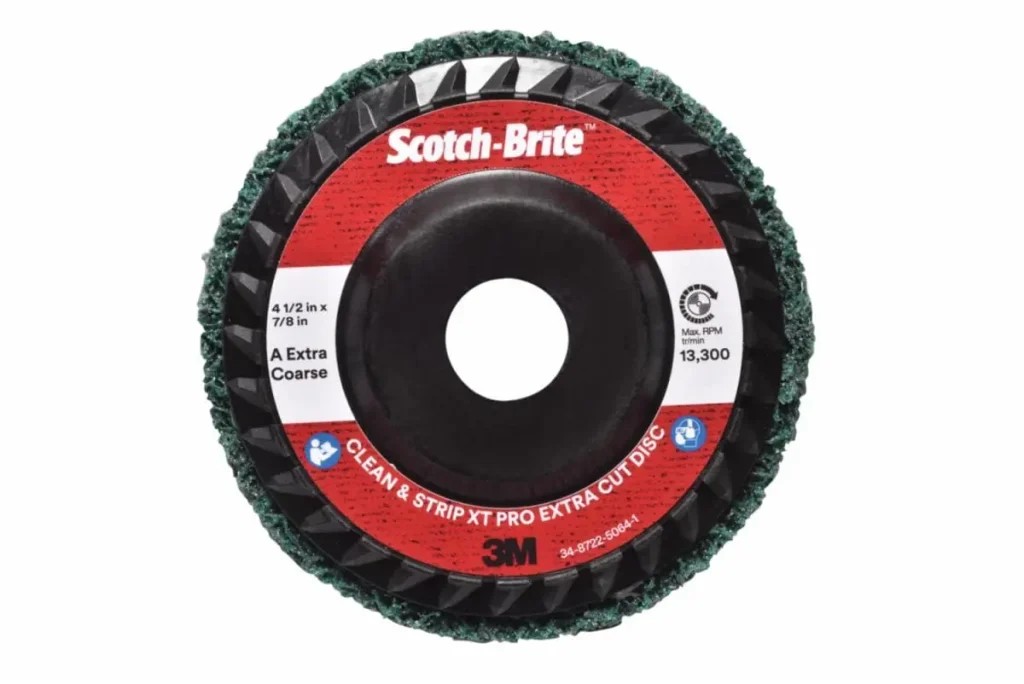 Disco Scotch-Brite™ Clean and Strip XT Pro Extra Cut, T27, Verde, 4.5″ x 7/8″, A XCS, 10/Caja