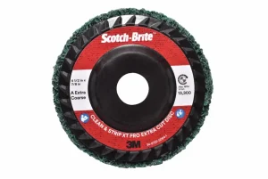 Disco Scotch-Brite Clean and Strip XT Pro Extra Cut, T27, Verde, 4.5" x 7/8", A XCS, 10/Caja