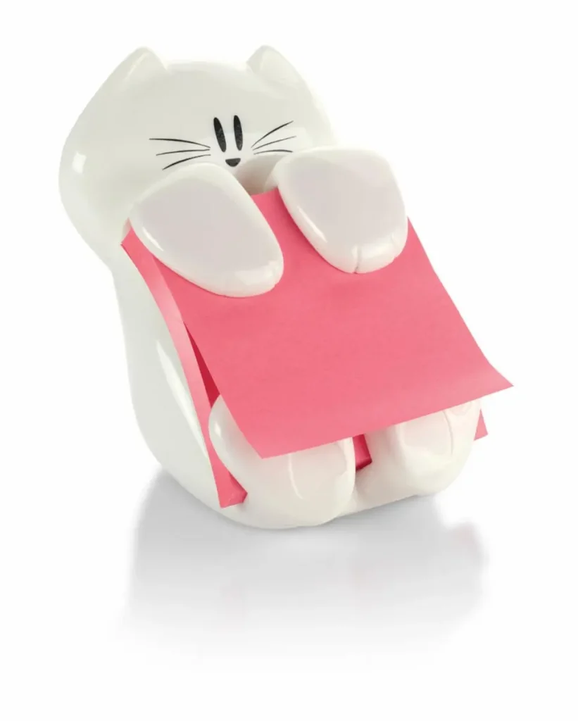 Dispensador de Notas Adhesivas Post-it® Pop Up, Diseño de Gato, 76 mm x 76 mm