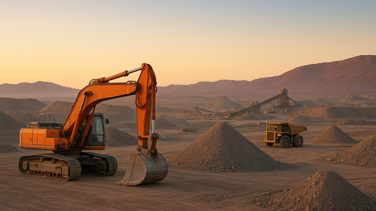 Imagen referencial generada mediante IA de una operación minera en Chile relacionada con BHP confirmó