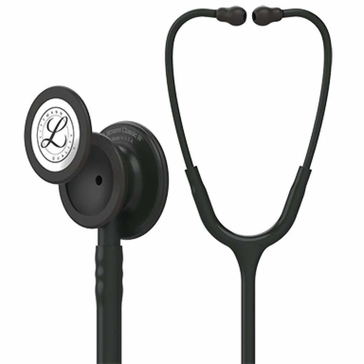 Estetoscopio 3M Littmann Classic III, Acabado Negro,con tubo de color Negro, 69 cm, modelo 5803